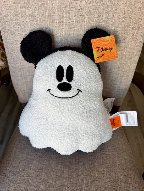 Disney Other - NWT Aldi Disney 2026 Black & White Mickey Ghost Plush Accent Pillow